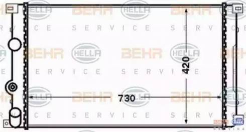 HELLA 8MK 376 771-731 - Radiator, engine cooling autospares.lv