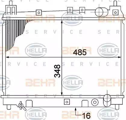 HELLA 8MK 376 773-481 - Radiator, engine cooling autospares.lv