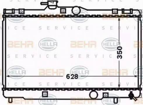 HELLA 8MK 376 773-561 - Radiator, engine cooling autospares.lv