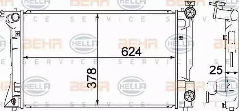 HELLA 8MK 376 773-691 - Radiator, engine cooling autospares.lv