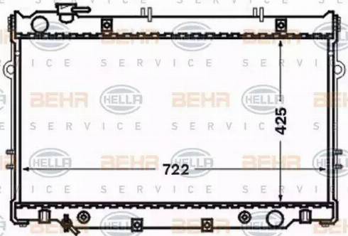 HELLA 8MK 376 773-201 - Radiator, engine cooling autospares.lv