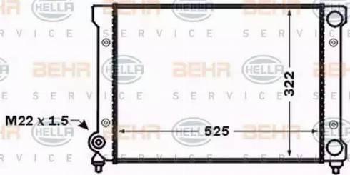 HELLA 8MK 376 773-721 - Radiator, engine cooling autospares.lv