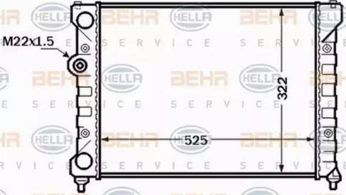 HELLA 8MK 376 772-491 - Radiator, engine cooling autospares.lv