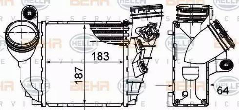 HELLA 8ML 376 988-034 - Intercooler, charger autospares.lv