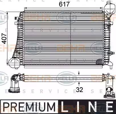 HELLA 8ML 376 746-161 - Intercooler, charger autospares.lv