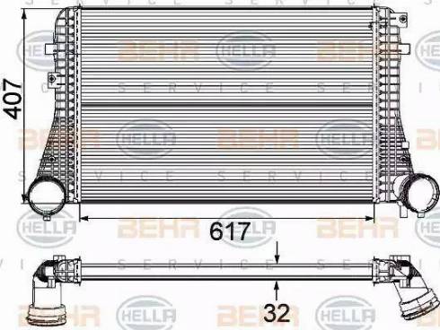 HELLA 8ML 376 746-111 - Intercooler, charger autospares.lv