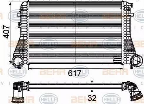 HELLA 8ML 376 746-201 - Intercooler, charger autospares.lv