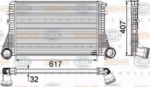 HELLA 8ML 376 746-711 - Intercooler, charger autospares.lv