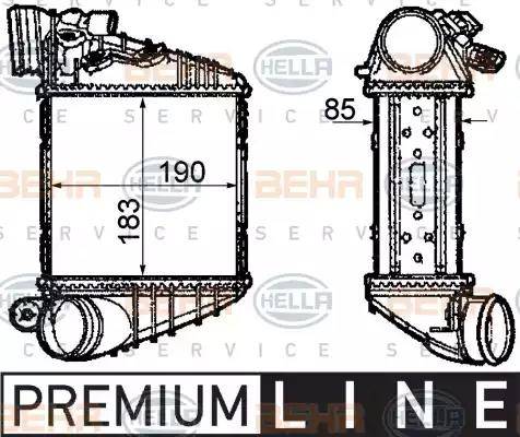 HELLA 8ML 376 760-591 - Intercooler, charger autospares.lv