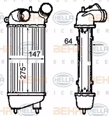 HELLA 8ML 376 760-711 - Intercooler, charger autospares.lv