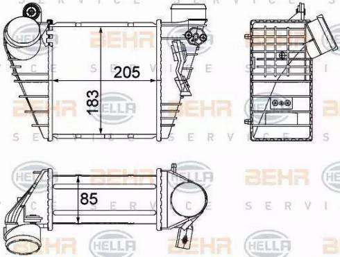 HELLA 8ML 376 700-704 - Intercooler, charger autospares.lv