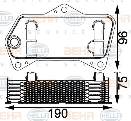 HELLA 8MO 376 797-181 - Oil Cooler, automatic transmission autospares.lv