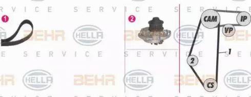 HELLA 8MP 376 804-891 - Water Pump & Timing Belt Set autospares.lv