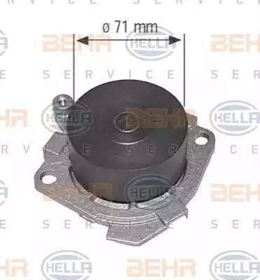 HELLA 8MP 376 800-584 - Water Pump autospares.lv