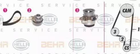 HELLA 8MP 376 800-891 - Water Pump & Timing Belt Set autospares.lv