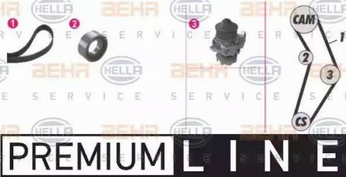 HELLA 8MP 376 800-861 - Water Pump & Timing Belt Set autospares.lv