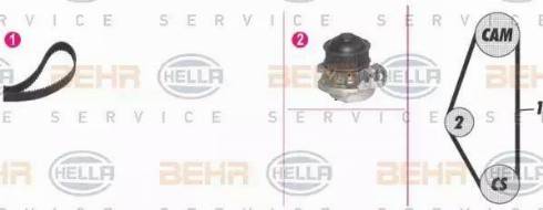 HELLA 8MP 376 800-831 - Water Pump & Timing Belt Set autospares.lv