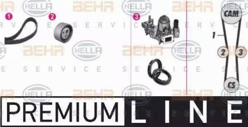 HELLA 8MP 376 800-821 - Water Pump & Timing Belt Set autospares.lv