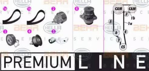 HELLA 8MP 376 801-841 - Water Pump & Timing Belt Set autospares.lv