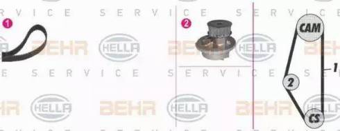 HELLA 8MP 376 814-891 - Water Pump & Timing Belt Set autospares.lv