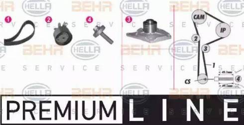 HELLA 8MP 376 814-821 - Water Pump & Timing Belt Set autospares.lv