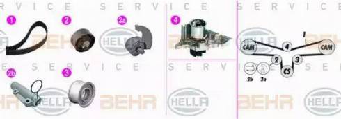 HELLA 8MP 376 816-841 - Water Pump & Timing Belt Set autospares.lv