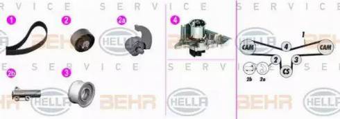 HELLA 8MP 376 816-851 - Water Pump & Timing Belt Set autospares.lv