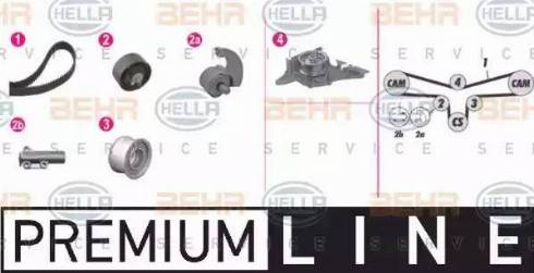 HELLA 8MP 376 812-841 - Water Pump & Timing Belt Set autospares.lv