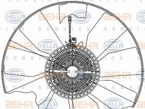 HELLA 8MV 376 906-721 - Fan, radiator autospares.lv