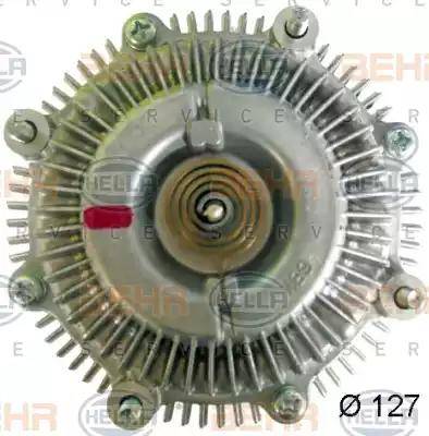 HELLA 8MV 376 758-591 - Clutch, radiator fan autospares.lv