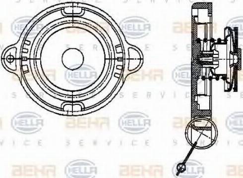 HELLA 8MY 376 742-001 - Sealing Cap, radiator autospares.lv