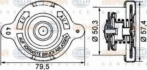 HELLA 8MY 376 742-171 - Sealing Cap, radiator autospares.lv