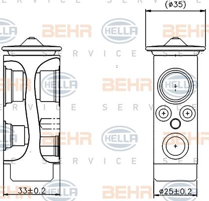 HELLA 8UW 351 004-284 - Expansion Valve, air conditioning autospares.lv