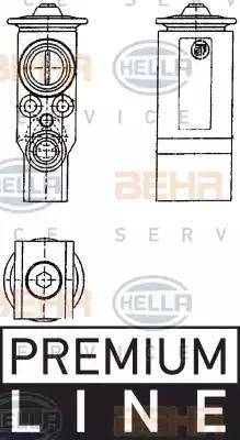 HELLA 8UW 351 239-071 - Expansion Valve, air conditioning autospares.lv