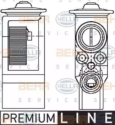 HELLA 8UW 351 234-111 - Expansion Valve, air conditioning autospares.lv