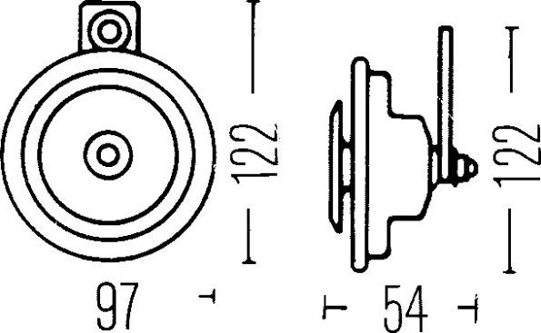 HELLA 3AL 002 952-827 - Air Horn autospares.lv