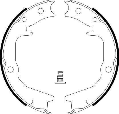 HELLA PAGID 8DA 355 050-631 - Brake Shoe Set, parking brake autospares.lv