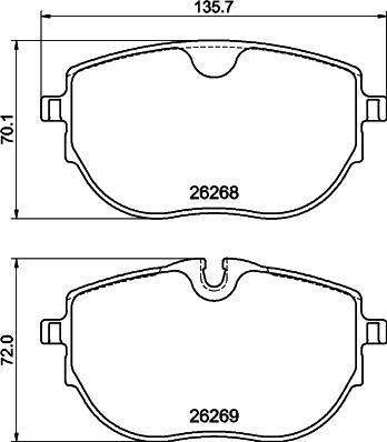 HELLA PAGID 8DB 355 040-921 - Brake Pad Set, disc brake autospares.lv