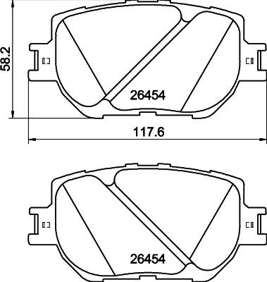 HELLA PAGID 8DB 355 041-221 - Brake Pad Set, disc brake autospares.lv