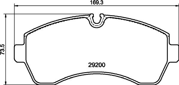 HELLA PAGID 8DB 355 043-911 - Brake Pad Set, disc brake autospares.lv