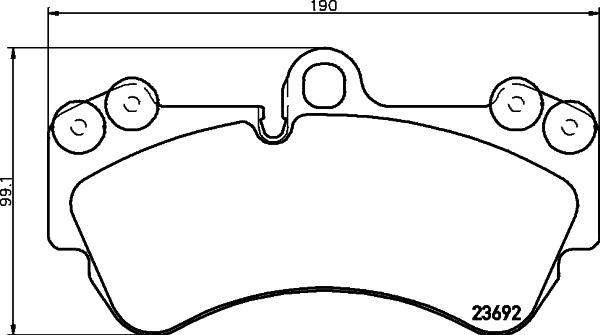 HELLA PAGID 8DB 355 043-151 - Brake Pad Set, disc brake autospares.lv