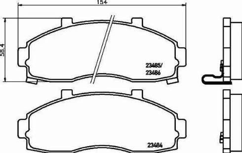 HELLA PAGID 8DB 355 009-951 - Brake Pad Set, disc brake autospares.lv