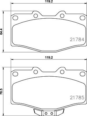 HELLA PAGID 8DB 355 009-471 - Brake Pad Set, disc brake autospares.lv