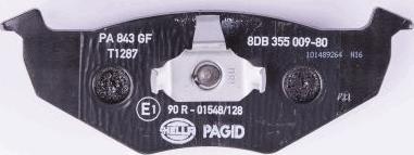 HELLA PAGID 8DB 355 009-801 - Brake Pad Set, disc brake autospares.lv