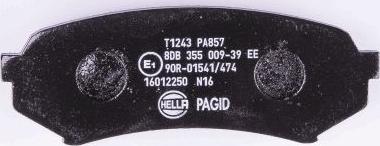 HELLA PAGID 8DB 355 009-391 - Brake Pad Set, disc brake autospares.lv