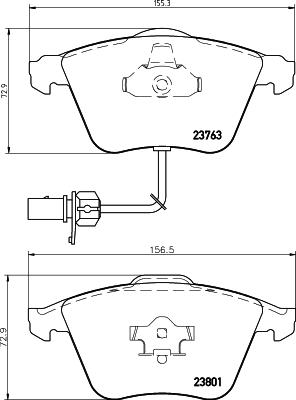 HELLA PAGID 8DB 355 009-201 - Brake Pad Set, disc brake autospares.lv