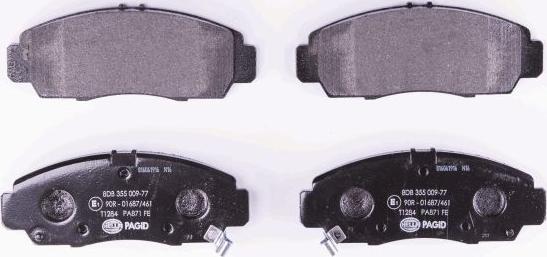 HELLA PAGID 8DB 355 009-771 - Brake Pad Set, disc brake autospares.lv