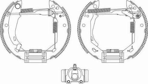 HELLA PAGID 8DB 355 004-951 - Brake Shoe Set autospares.lv