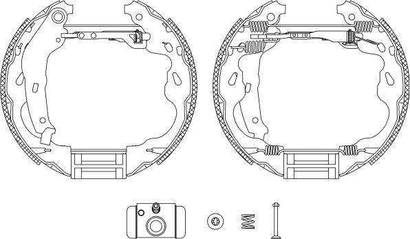 HELLA PAGID 8DB 355 004-931 - Brake Shoe Set autospares.lv