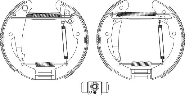 HELLA PAGID 8DB 355 004-461 - Brake Shoe Set autospares.lv